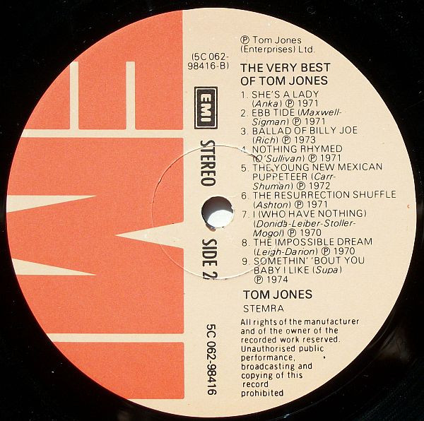 Tom Jones - The Very Best Of tweedehands pop LP bij Run4Records