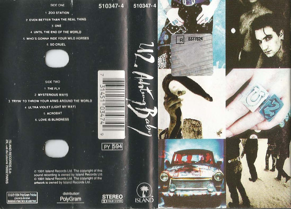 U2 - Achtung Baby tweedehands cassette LP bij Run4Records