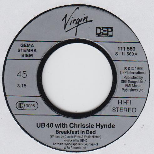 UB40, Chrissie Hynde - Breakfast In Bed tweedehands 7 inch LP bij Run4Records
