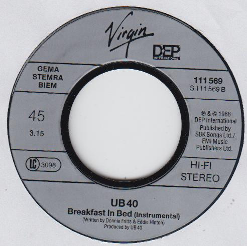 UB40, Chrissie Hynde - Breakfast In Bed tweedehands 7 inch LP bij Run4Records
