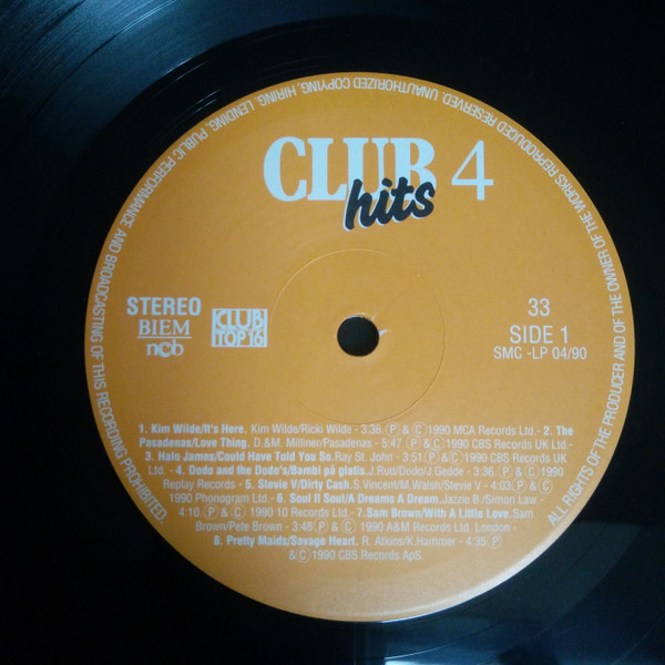 Various - Clubhits 4 - 1990 tweedehands verzamel LP bij Run4Records