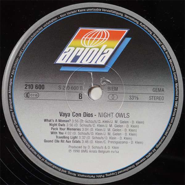 Vaya Con Dios - Night Owls tweedehands pop LP bij Run4Records