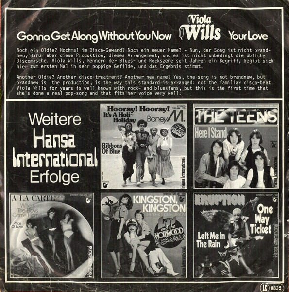 Viola Wills - Gonna Get Along Without You Now tweedehands 7 inch LP bij Run4Records