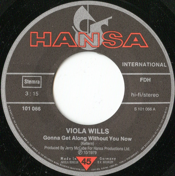 Viola Wills - Gonna Get Along Without You Now tweedehands 7 inch LP bij Run4Records