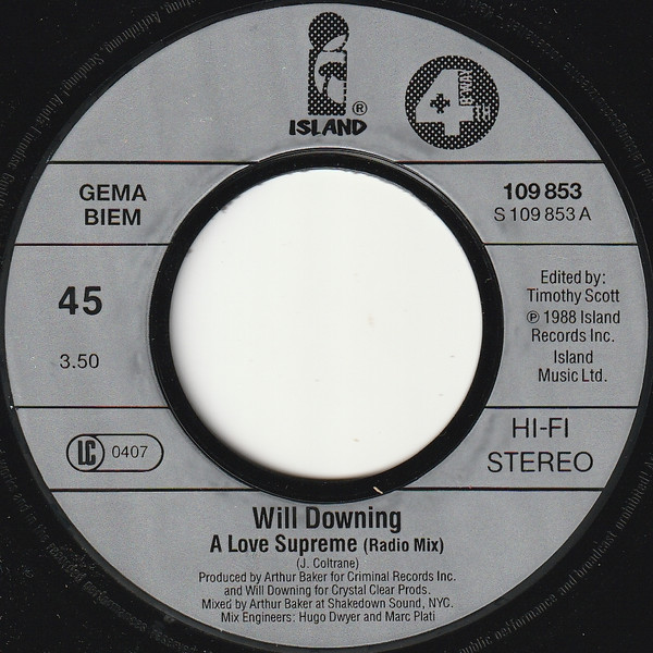 Will Downing - A Love Supreme tweedehands 7 inch LP bij Run4Records