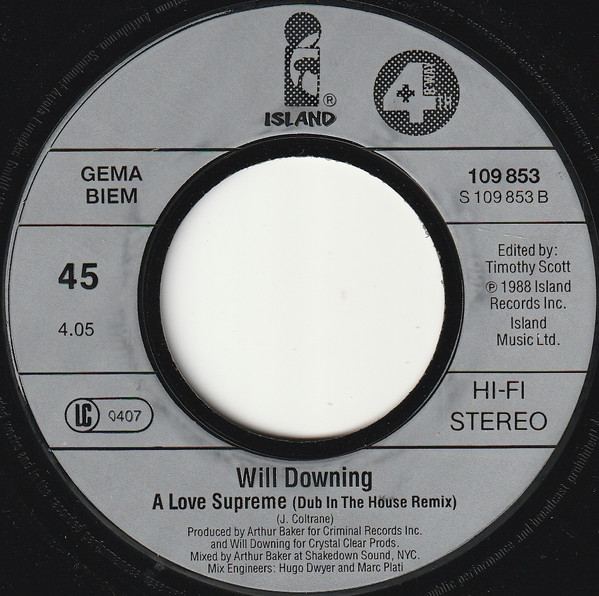 Will Downing - A Love Supreme tweedehands 7 inch LP bij Run4Records