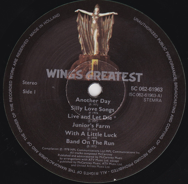 Wings (2) - Wings Greatest tweedehands pop LP bij Run4Records