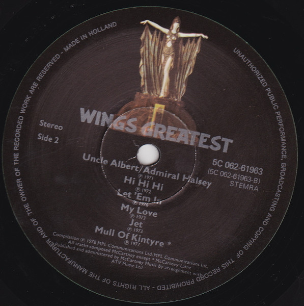 Wings (2) - Wings Greatest tweedehands pop LP bij Run4Records