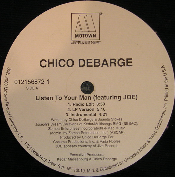 Chico DeBarge, Joe - Listen To Your Man tweedehands soul LP bij Run4Records
