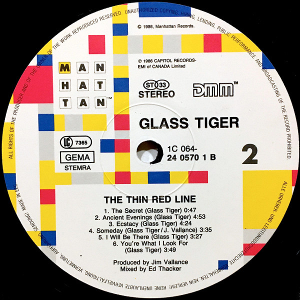 Glass Tiger - The Thin Red Line tweedehands rock LP bij Run4Records