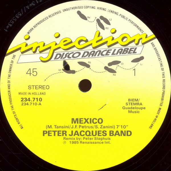 Peter Jacques Band - Mexico (Remix) tweedehands disco LP bij Run4Records