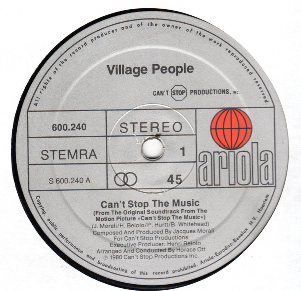 Village People - Can't Stop The Music tweedehands disco LP bij Run4Records