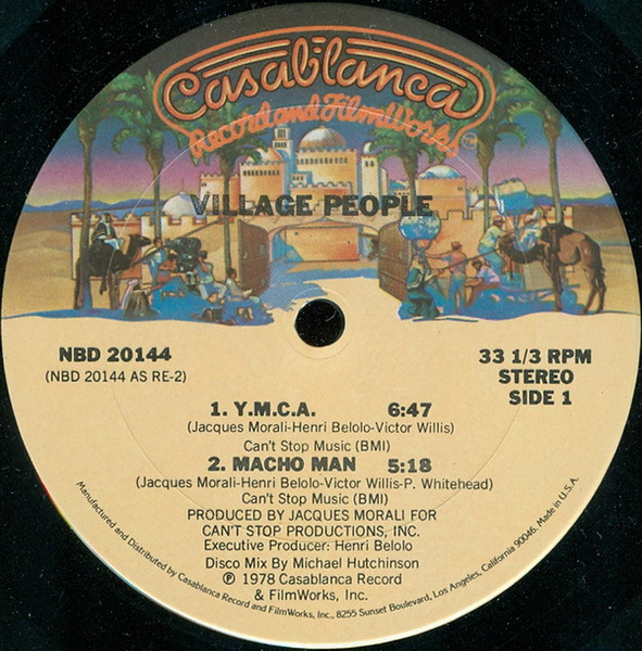 Village People - Y.M.C.A. / Macho Man tweedehands disco LP bij Run4Records