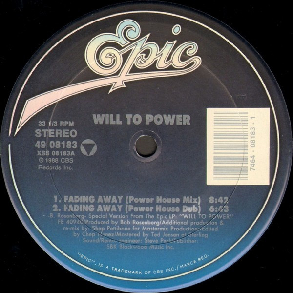 Will To Power - Fading Away tweedehands house LP bij Run4Records